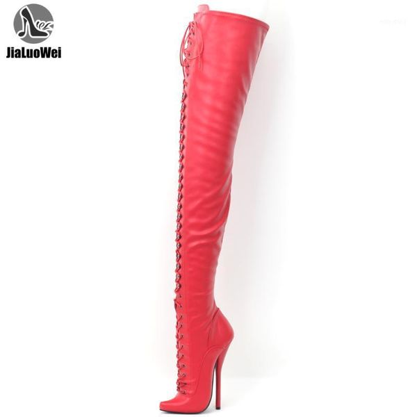 jialuowei 7inch stiletto high heel pointed toe fetish ballet lace up thigh high boots1, Black
jialuowei 7inch stiletto high heel pointed toe fetish ballet lace up thigh high boots1, Black