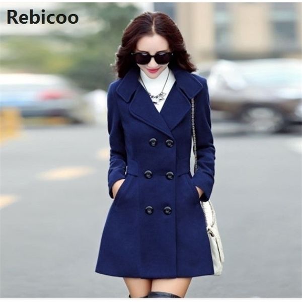 new autumn winter blends plus size coat turn-down collar elegant double breasted women long coat female casual coat x1020, Black
new autumn winter blends plus size coat turn-down collar elegant double breasted women long coat female casual coat x1020, Black