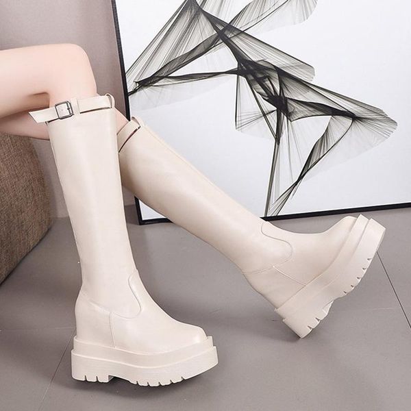 woman hidden wedges motorcycle botas nice women pu leather knee high boots winter fashion chunky platform long boots, Black
woman hidden wedges motorcycle botas nice women pu leather knee high boots winter fashion chunky platform long boots, Black