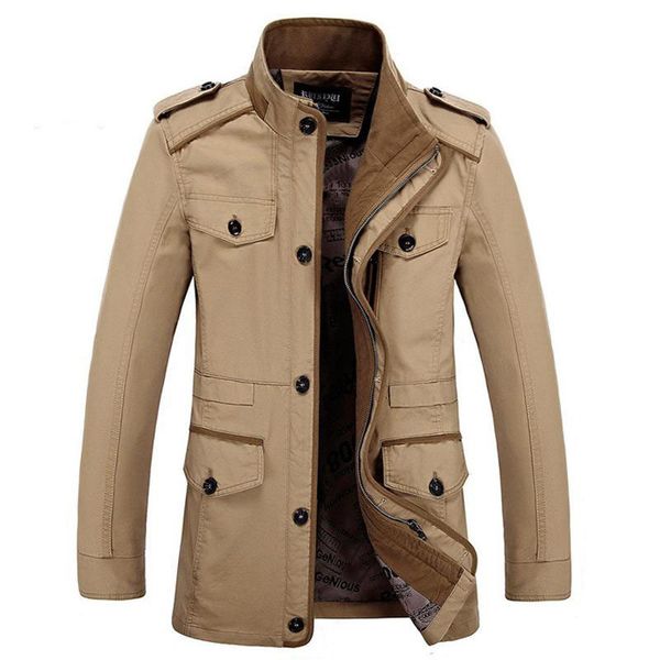 brand men's casual jacket male coat oversized 6xl stand collar autumn washed cotton classic long men outwear kg-940, Black;brown
brand men's casual jacket male coat oversized 6xl stand collar autumn washed cotton classic long men outwear kg-940, Black;brown