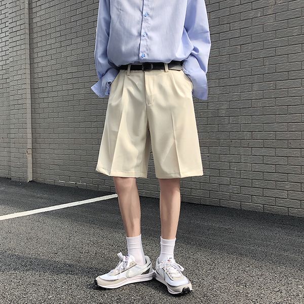 kpop men suit beige black straight short pants summer knee length thin solid young clothing streetwear casual mens shorts q1107, White;black
kpop men suit beige black straight short pants summer knee length thin solid young clothing streetwear casual mens shorts q1107, White;black