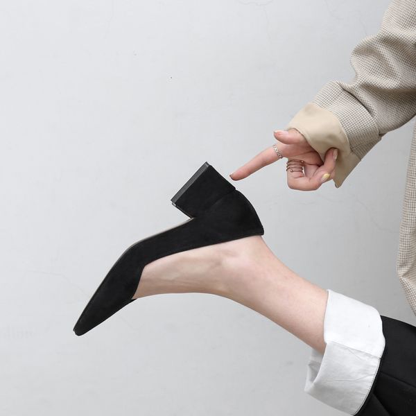 2021 genuine female 22-24.5 in suede mouth shallow pointed toe wedding shoes at all stations jsa2, Black
2021 genuine female 22-24.5 in suede mouth shallow pointed toe wedding shoes at all stations jsa2, Black