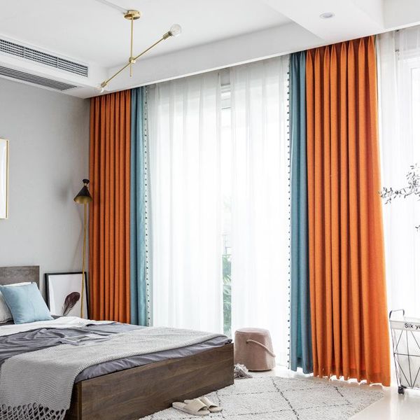 modern simple curtains solid color linen splicing blackout curtains for living room bedroom
modern simple curtains solid color linen splicing blackout curtains for living room bedroom