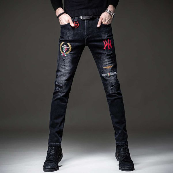 autumn and winter 2020 embroidered mens jeans for holed black personalized leggings men's slim fashionable plush pants ing, Blue
autumn and winter 2020 embroidered mens jeans for holed black personalized leggings men's slim fashionable plush pants ing, Blue