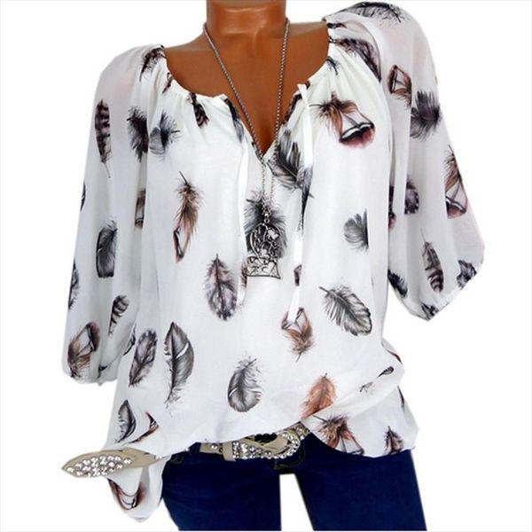 4xl plus large size womens blouses summer new leisure blouse white loose feather print v neck half sleeve shirts women
4xl plus large size womens blouses summer new leisure blouse white loose feather print v neck half sleeve shirts women