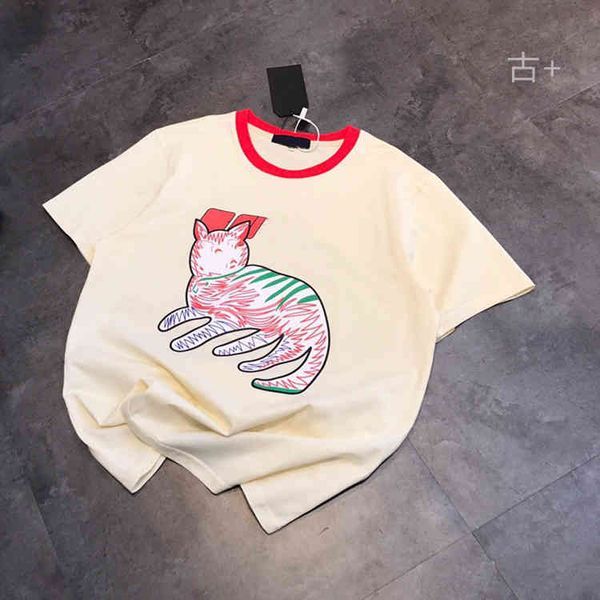 2022 factory wholesale new 21 summer age reducing cartoon duffy cat print casual loose round neck short sleeve t-shirt for women, White
2022 factory wholesale new 21 summer age reducing cartoon duffy cat print casual loose round neck short sleeve t-shirt for women, White