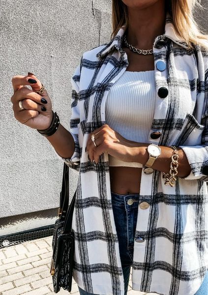 women long sleeve plaid jacket autumn winter oversized coat 2021 fashion loose outwear vintage elegant streetwear ropa mujer, Black;brown
women long sleeve plaid jacket autumn winter oversized coat 2021 fashion loose outwear vintage elegant streetwear ropa mujer, Black;brown