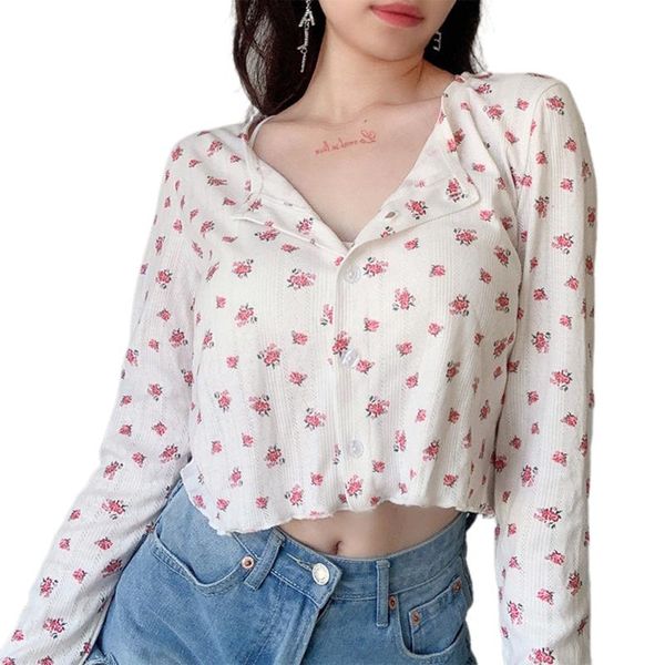 women casual blouse floral printed shirt o-neck long sleeve thin blouse female button closure s-l, White
women casual blouse floral printed shirt o-neck long sleeve thin blouse female button closure s-l, White