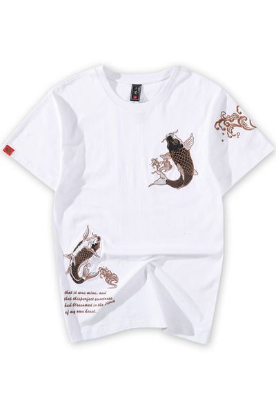 2021 new t of men embroidered chinese cotton shirt sleeves short casual fish breathable will see male harajuku streetwear nks0, White;black
2021 new t of men embroidered chinese cotton shirt sleeves short casual fish breathable will see male harajuku streetwear nks0, White;black