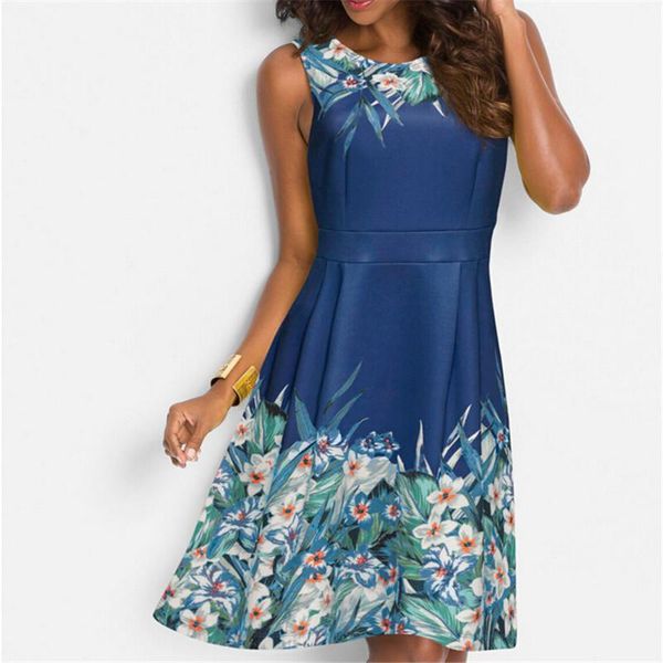 summer women's floral printed mini dress summer sleeveless party dress crew neck plus size dresses vintage swing vestidos1, Black;gray
summer women's floral printed mini dress summer sleeveless party dress crew neck plus size dresses vintage swing vestidos1, Black;gray