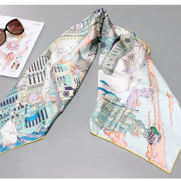 castle prints 100% silk scarf shawl wraps foulard for women spring fashion scarves 201026, Blue;gray
castle prints 100% silk scarf shawl wraps foulard for women spring fashion scarves 201026, Blue;gray