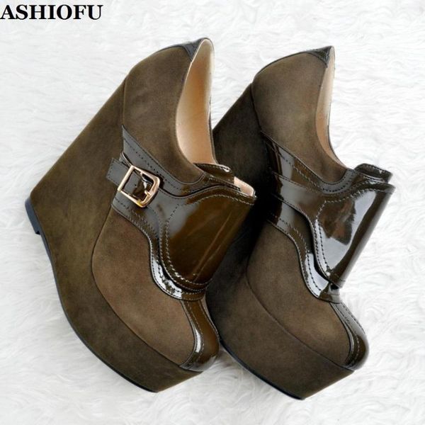 ashiofu handmade new womens wadge heel pumps buckle-strap night-club party dress shoes platform evening fashion court shoes, Black
ashiofu handmade new womens wadge heel pumps buckle-strap night-club party dress shoes platform evening fashion court shoes, Black