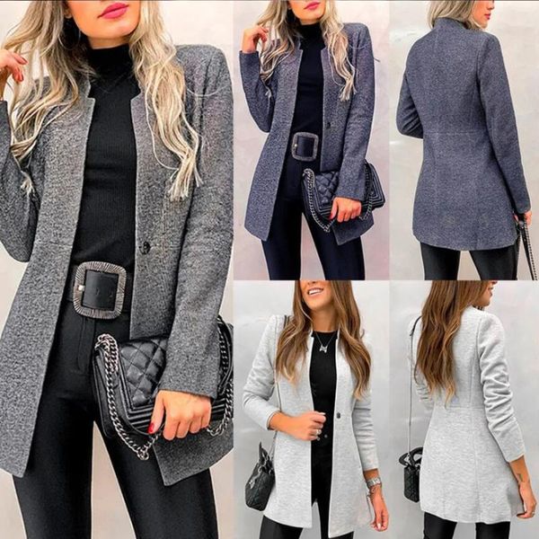 button long women office lady blazers spring autumn long sleeve jackets and coats slim casual solid suits female outerwear, White;black
button long women office lady blazers spring autumn long sleeve jackets and coats slim casual solid suits female outerwear, White;black