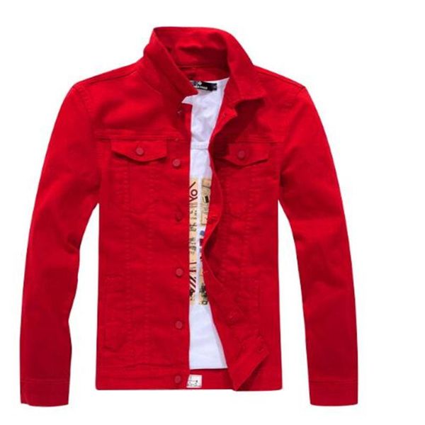 men's jackets spring autumn korean denim jacket slim long-sleeved cotton red casual coat cothes, Black;brown
men's jackets spring autumn korean denim jacket slim long-sleeved cotton red casual coat cothes, Black;brown