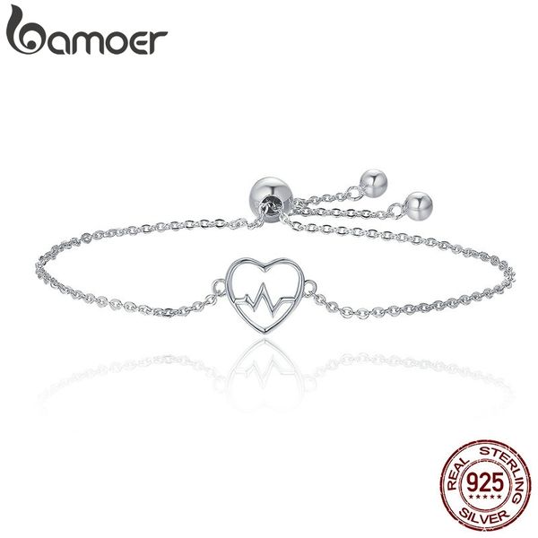 bamoer 100% 925 sterling silver ecg of love & sweetheart heart bracelet women luxury authentic silver jewelry scb019 1028, Black
bamoer 100% 925 sterling silver ecg of love & sweetheart heart bracelet women luxury authentic silver jewelry scb019 1028, Black