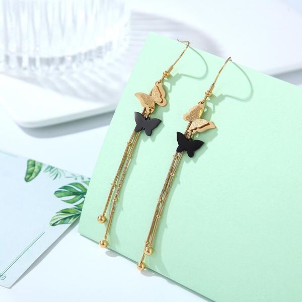 new ear hook frosted butterfly tassel earrings fashion wild woman earring accessories titanium steel jewelry wholesale, Silver
new ear hook frosted butterfly tassel earrings fashion wild woman earring accessories titanium steel jewelry wholesale, Silver