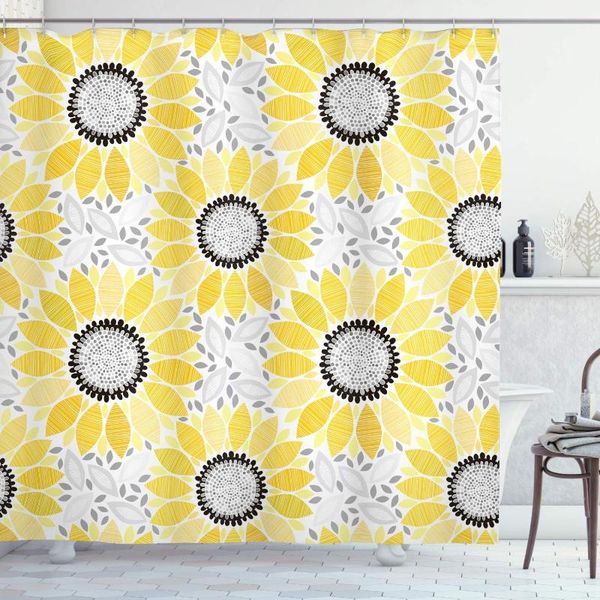 yellow shower curtain, colorful illustration of sun flower with motifs and patterns summer nature artprint fabric bathroom decor
yellow shower curtain, colorful illustration of sun flower with motifs and patterns summer nature artprint fabric bathroom decor