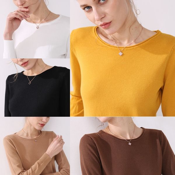 7hws3 sweater and winter curled round women's solid color comfortable and soft sweater fashion neck long sleeve korean autumn ztizp, White;black
7hws3 sweater and winter curled round women's solid color comfortable and soft sweater fashion neck long sleeve korean autumn ztizp, White;black