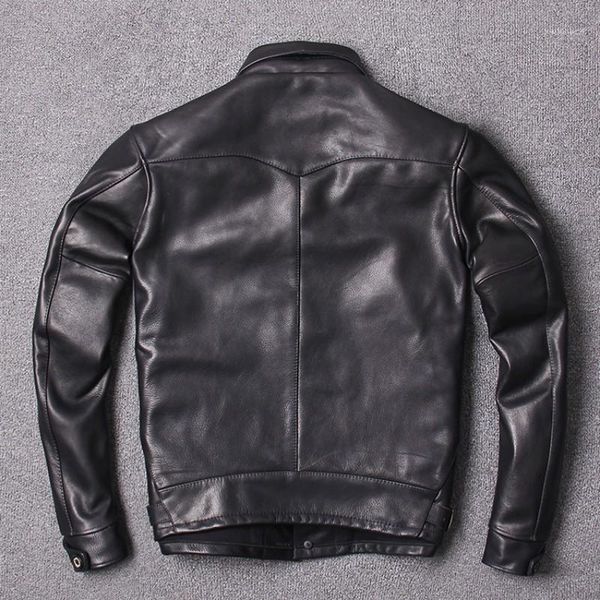 men's leather & faux men vintage black genuine cow jacket lapel fashion slim fit real 100% cowhide jackets male motorcycle biker coat1
men's leather & faux men vintage black genuine cow jacket lapel fashion slim fit real 100% cowhide jackets male motorcycle biker coat1