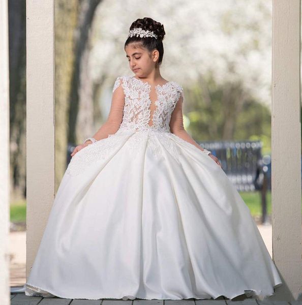 jewel neck long sleeves lace flower girls dresses for wedding beaded appliques princess satin first communion dresses baptism pageant gowns, White;blue
jewel neck long sleeves lace flower girls dresses for wedding beaded appliques princess satin first communion dresses baptism pageant gowns, White;blue