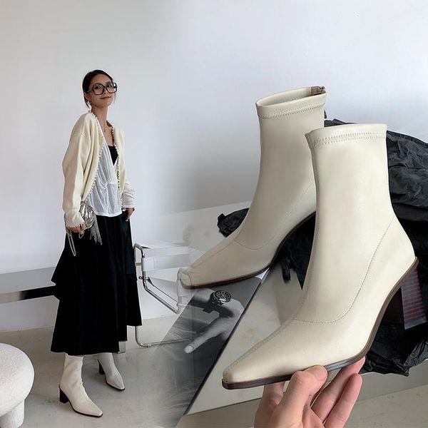 boots autumn winter fashion women square toe yarn elastic ankle microfiber thick heel shoes female socks bota femini, Black
boots autumn winter fashion women square toe yarn elastic ankle microfiber thick heel shoes female socks bota femini, Black