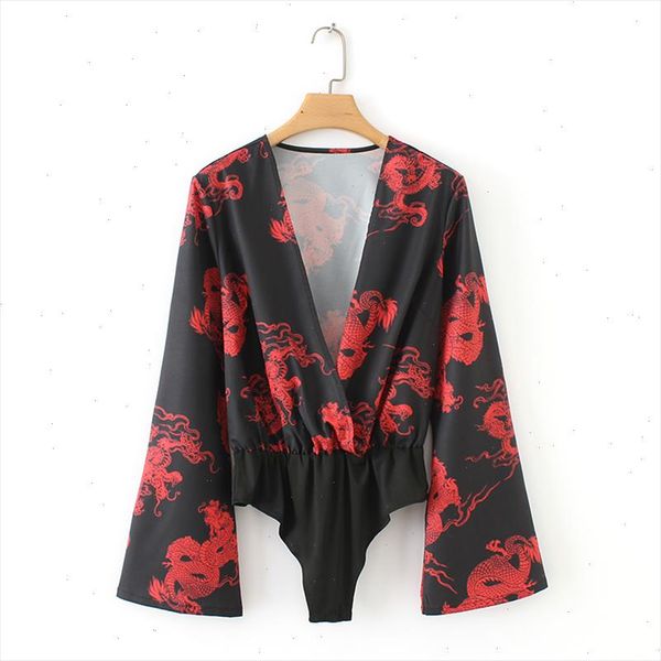 women cross v neck dragon totem print kimono bodysuits shirt women chic siamese blouse playsuits retro slim blusas ls2964, Black;white
women cross v neck dragon totem print kimono bodysuits shirt women chic siamese blouse playsuits retro slim blusas ls2964, Black;white