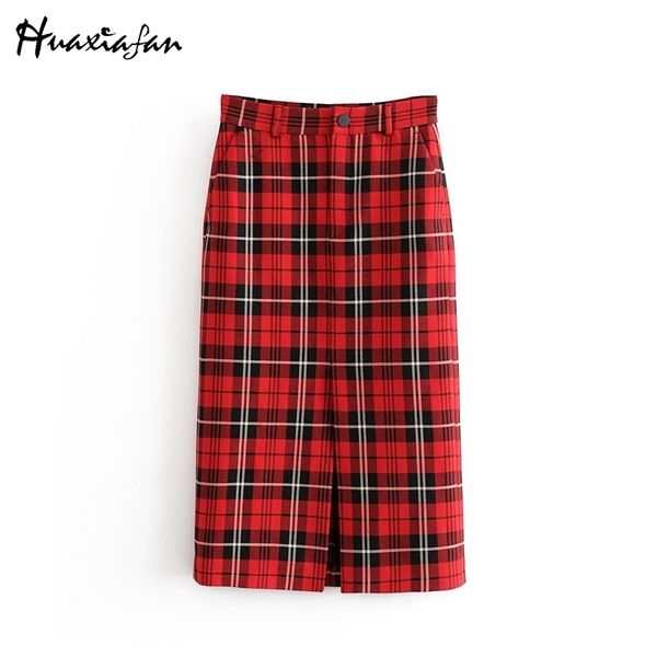 huaxiafan women skirt red plaid women split long skirts straight high waist vintage stylish faldas mujer moda office ladies wear y200326, Black
huaxiafan women skirt red plaid women split long skirts straight high waist vintage stylish faldas mujer moda office ladies wear y200326, Black