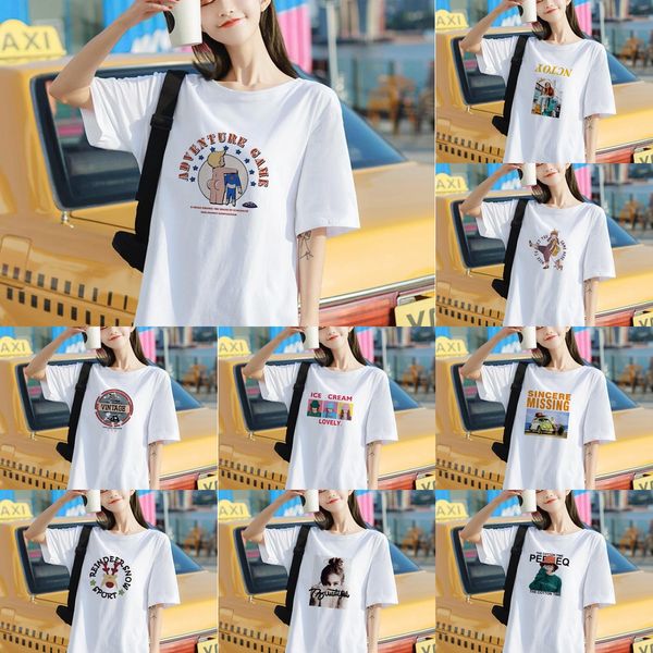 summer super cec short t-shirt women 2020 korean cartoon print loose and versatile net red student shortst-shirt shortsfashion d, White
summer super cec short t-shirt women 2020 korean cartoon print loose and versatile net red student shortst-shirt shortsfashion d, White