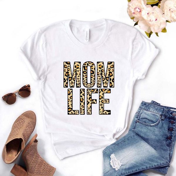 women t shirt mom life leopard print tshirt women short sleeve o neck loose t-shirt ladies causal tee shirt clothes, White
women t shirt mom life leopard print tshirt women short sleeve o neck loose t-shirt ladies causal tee shirt clothes, White