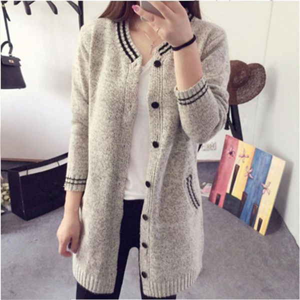 wholesale- olgitum 2017 sweater new arrival v-neck women cardigan sweater women students sweaters long version sweaters1, White;black
wholesale- olgitum 2017 sweater new arrival v-neck women cardigan sweater women students sweaters long version sweaters1, White;black