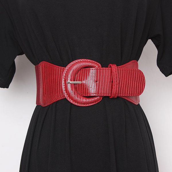 vintage lizard pattern pu waistband corset strap women autumn leather elastic waist belts female winter coat dress strech belts, Black;brown
vintage lizard pattern pu waistband corset strap women autumn leather elastic waist belts female winter coat dress strech belts, Black;brown