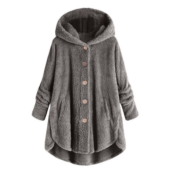women's jackets women plus size button plush woman's winter ticken hooded loose wool coat casual solid color outwears for female, Black;brown
women's jackets women plus size button plush woman's winter ticken hooded loose wool coat casual solid color outwears for female, Black;brown