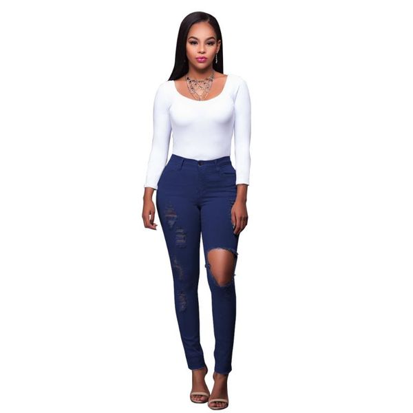 women's jeans fashion of women stretch cotton skinny pleated vintage hole ripped pencil pants high waist trousers street style plus siz, Blue
women's jeans fashion of women stretch cotton skinny pleated vintage hole ripped pencil pants high waist trousers street style plus siz, Blue