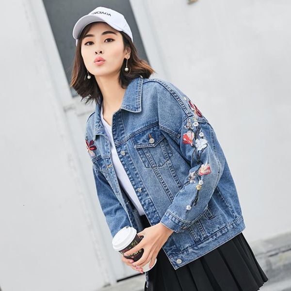 Women's Coat Denim Spring New Autumn Embroidered Long Sleeve Jacket X42q, Black;brown
Women's Coat Denim Spring New Autumn Embroidered Long Sleeve Jacket X42q, Black;brown