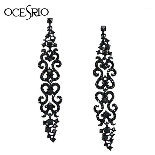 dangle & chandelier ocesrio pave black long earrings for woman rhinestone crystal vintage punk gothic women jewelry oorbellen ers-g921, Silver
dangle & chandelier ocesrio pave black long earrings for woman rhinestone crystal vintage punk gothic women jewelry oorbellen ers-g921, Silver