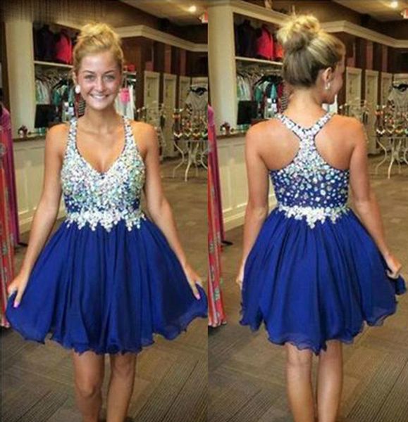 2021 royal blue homecoming dresses beaded crystals above knee length sequins halter sleeveless custom made chiffon short prom party gowns, Blue;pink
2021 royal blue homecoming dresses beaded crystals above knee length sequins halter sleeveless custom made chiffon short prom party gowns, Blue;pink