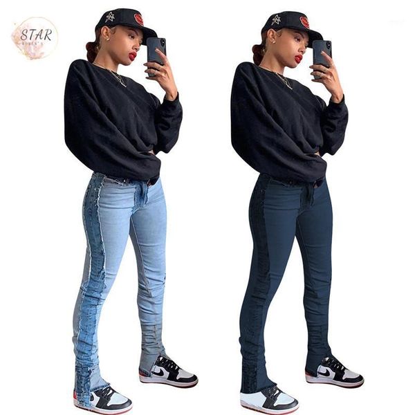 women's jeans patchwork 2021 women stacked high waist skinny stretch slip hem denim birthday trousers pants wholesale drop1, Blue
women's jeans patchwork 2021 women stacked high waist skinny stretch slip hem denim birthday trousers pants wholesale drop1, Blue