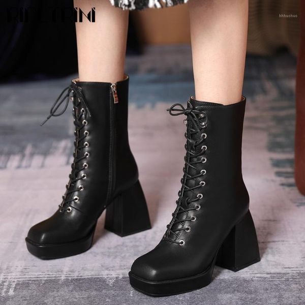 boots ribetrini female casual daily office platform shoes cool chunky solid lace up zipper mid calf women designer boots1, Black
boots ribetrini female casual daily office platform shoes cool chunky solid lace up zipper mid calf women designer boots1, Black