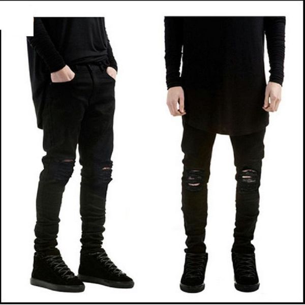 fashion brand streetwear men's jeans vintage black color skinny destroyed ripped male broken slim homme hip hop denim pants, Blue
fashion brand streetwear men's jeans vintage black color skinny destroyed ripped male broken slim homme hip hop denim pants, Blue