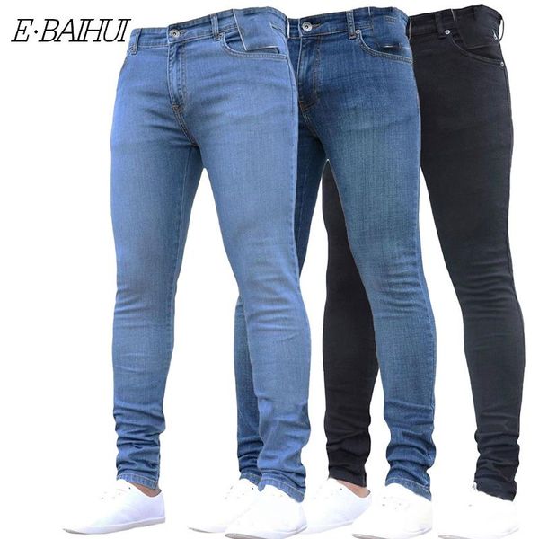 men's jeans e-baihui denim casual mens cotton skinny men straight hip hop male stretch trouser pants, Blue
men's jeans e-baihui denim casual mens cotton skinny men straight hip hop male stretch trouser pants, Blue