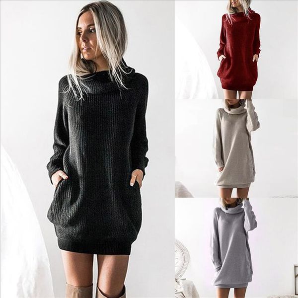 autumn winter sweater dress solid casual dresses womens long sleeve turtleneck knitted dress roll neck jumper ladies mini, Black;gray
autumn winter sweater dress solid casual dresses womens long sleeve turtleneck knitted dress roll neck jumper ladies mini, Black;gray