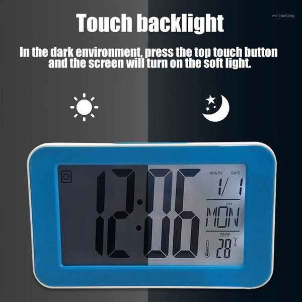 other clocks & accessories student clock digital large lcd alarm sound touch control time date temperature display snooze kid nightlight off
other clocks & accessories student clock digital large lcd alarm sound touch control time date temperature display snooze kid nightlight off