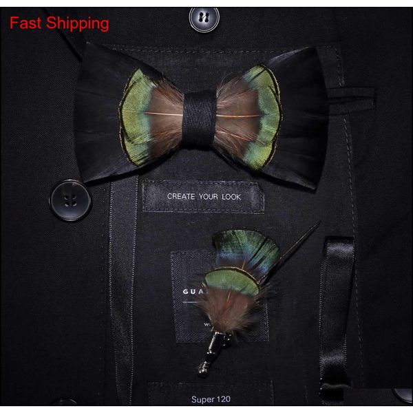 new design natural brid feather bow tie brooch set green brown hand made bowtie ser for wedding pa qylown bde_home, Black;gray
new design natural brid feather bow tie brooch set green brown hand made bowtie ser for wedding pa qylown bde_home, Black;gray