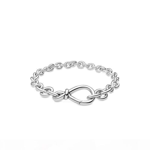 new chunky infinity knot chain bracelet women girl gift jewelry for pandroa 925 sterling silver hand chain bracelets with original box, Golden;silver
new chunky infinity knot chain bracelet women girl gift jewelry for pandroa 925 sterling silver hand chain bracelets with original box, Golden;silver