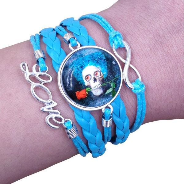 charm bracelets 8 styles creative classic pirate skull multilayer leather bracelet s punk round time gem female women birthday gift at225-23, Golden;silver
charm bracelets 8 styles creative classic pirate skull multilayer leather bracelet s punk round time gem female women birthday gift at225-23, Golden;silver