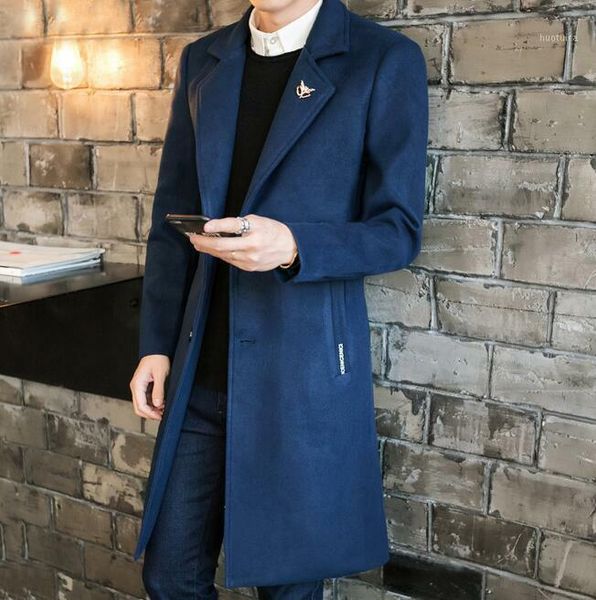 men's casual solid long trench coat woolen lapel outwear slim fit men warm coats overcoat m0871, Black
men's casual solid long trench coat woolen lapel outwear slim fit men warm coats overcoat m0871, Black