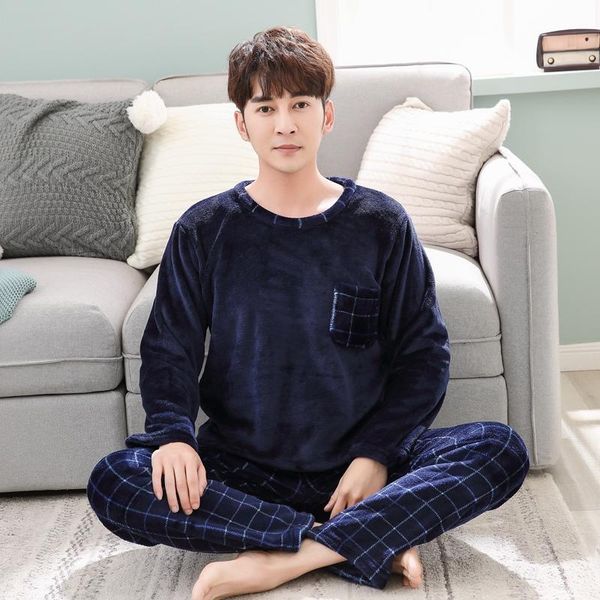 men's sleepwear casual plaid long sleeve thick warm flannel pajama sets for men winter coral velvet suit pyjamas homewear home clothes, Black;brown
men's sleepwear casual plaid long sleeve thick warm flannel pajama sets for men winter coral velvet suit pyjamas homewear home clothes, Black;brown