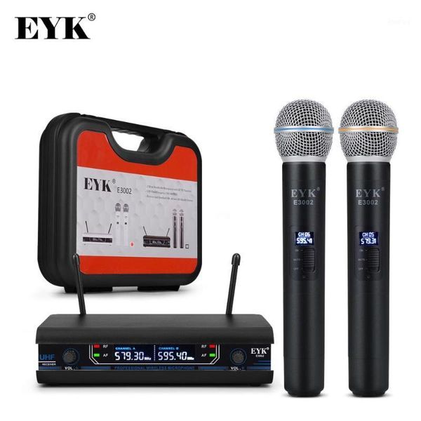eyk e3002 uhf fixed frequency karaoke wireless microphone professional cordless all metal handheld mic system with carrying case1
eyk e3002 uhf fixed frequency karaoke wireless microphone professional cordless all metal handheld mic system with carrying case1