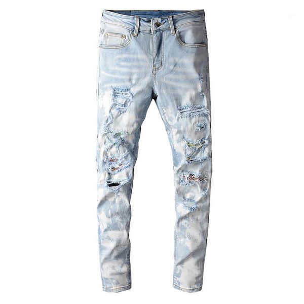 moruancle men's crystal light blue snow washed stretch jeans streetwear slim skinny rhinestone ripped denim pants trousers1
moruancle men's crystal light blue snow washed stretch jeans streetwear slim skinny rhinestone ripped denim pants trousers1