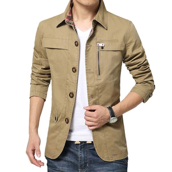 men's jacket coat 4xl casual solid men outerwear slim fit khaki army cotton male jackets brand clothing kg-428, Black;brown
men's jacket coat 4xl casual solid men outerwear slim fit khaki army cotton male jackets brand clothing kg-428, Black;brown